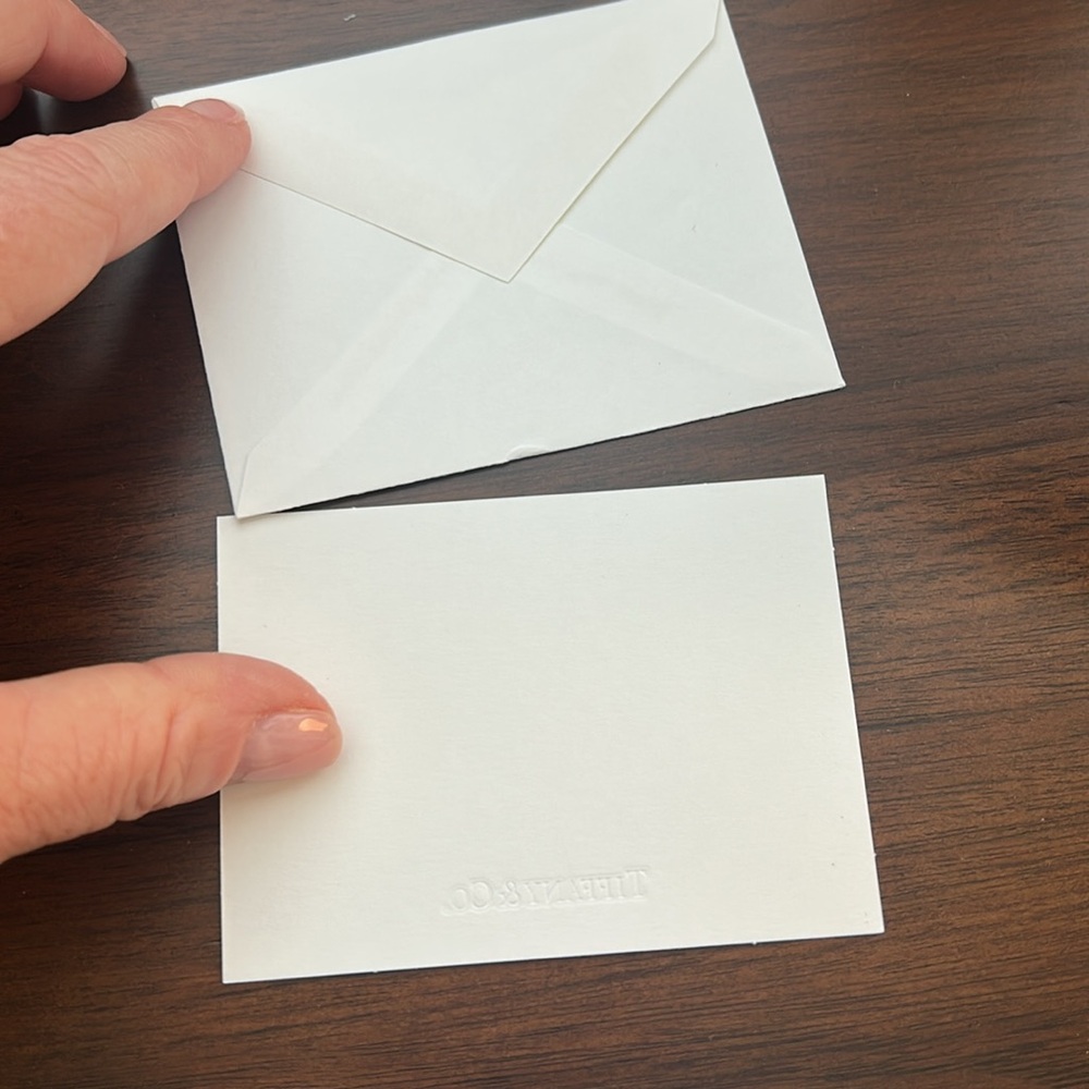 MAKE OFFER! Small Tiffany & Co. Turquoise Bag + Ribbon + enveloppe & blank note - Picture 5 of 7
